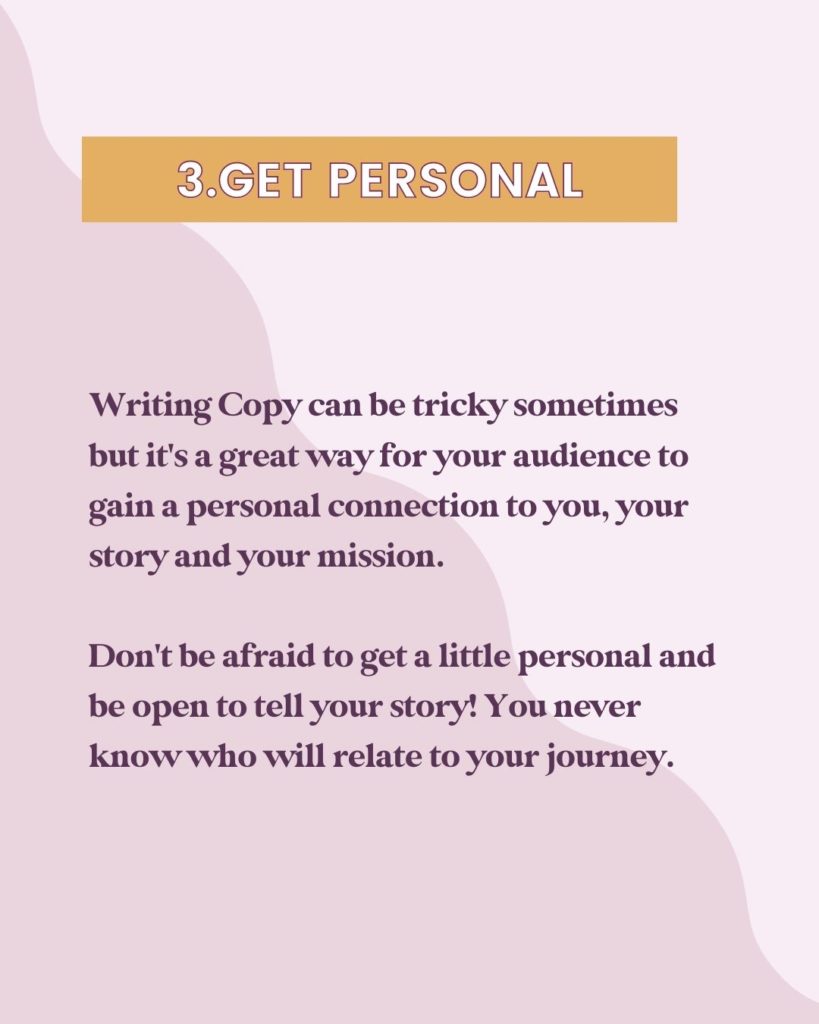 Getting Personal Through Copy